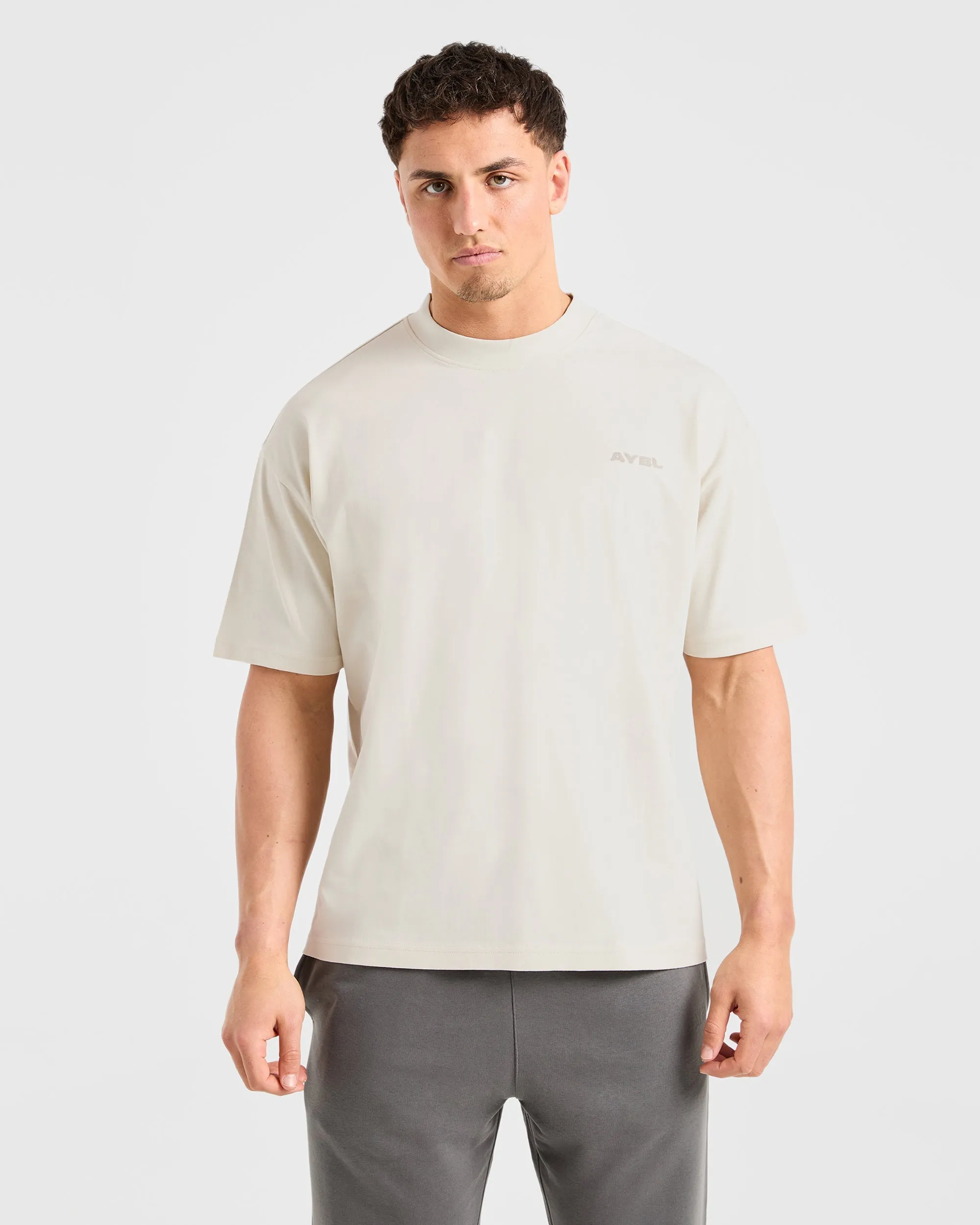 Blur Oversized T Shirt - Off White Unisex style Taped Neckline