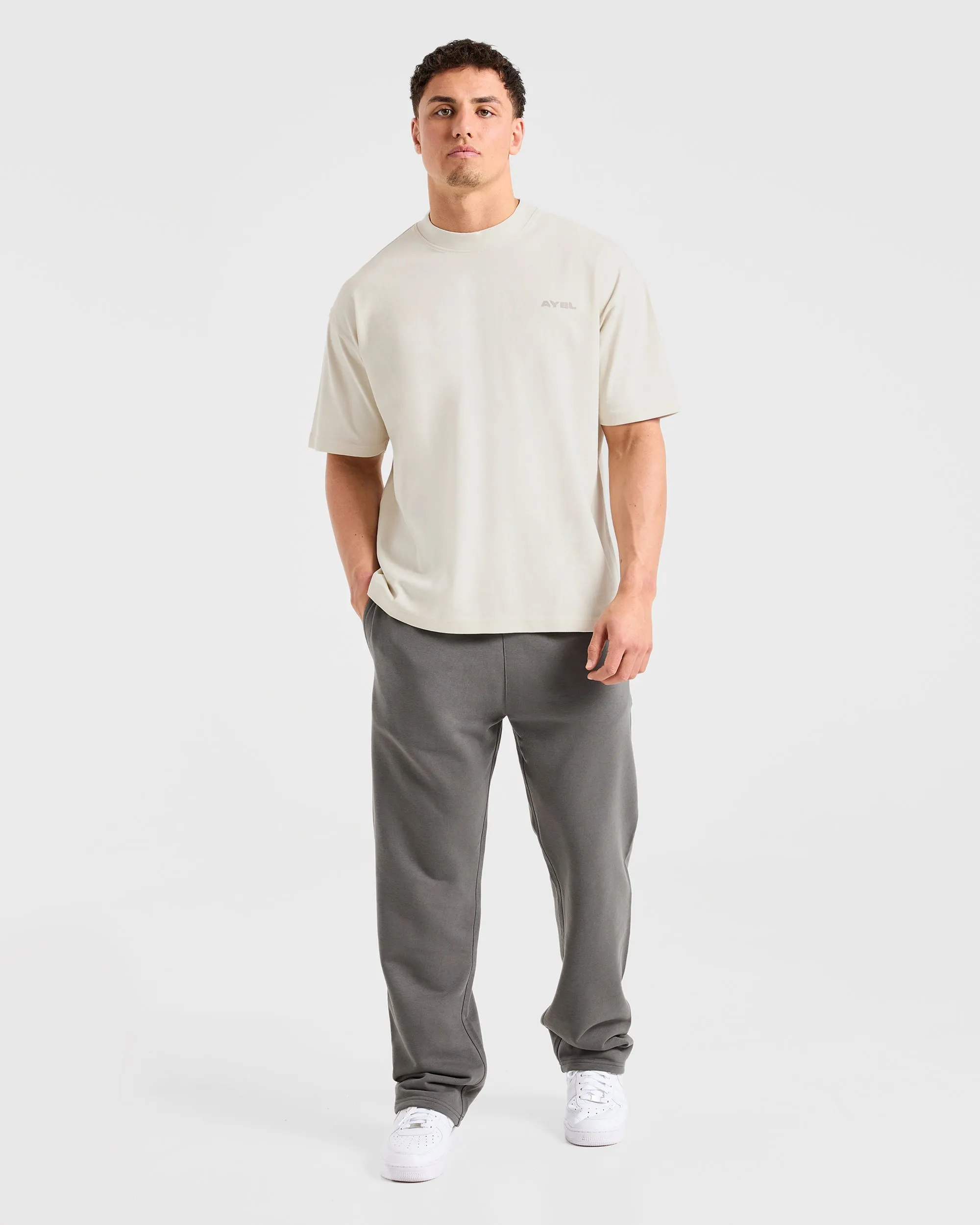 Crew neck classic Relax Trend Blur Oversized T Shirt - Off White