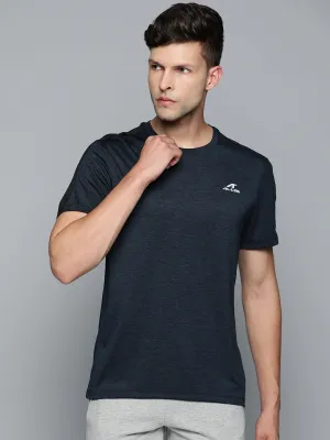 Alcis Men Navy Blue T-shirt WaterRepellent Finish
