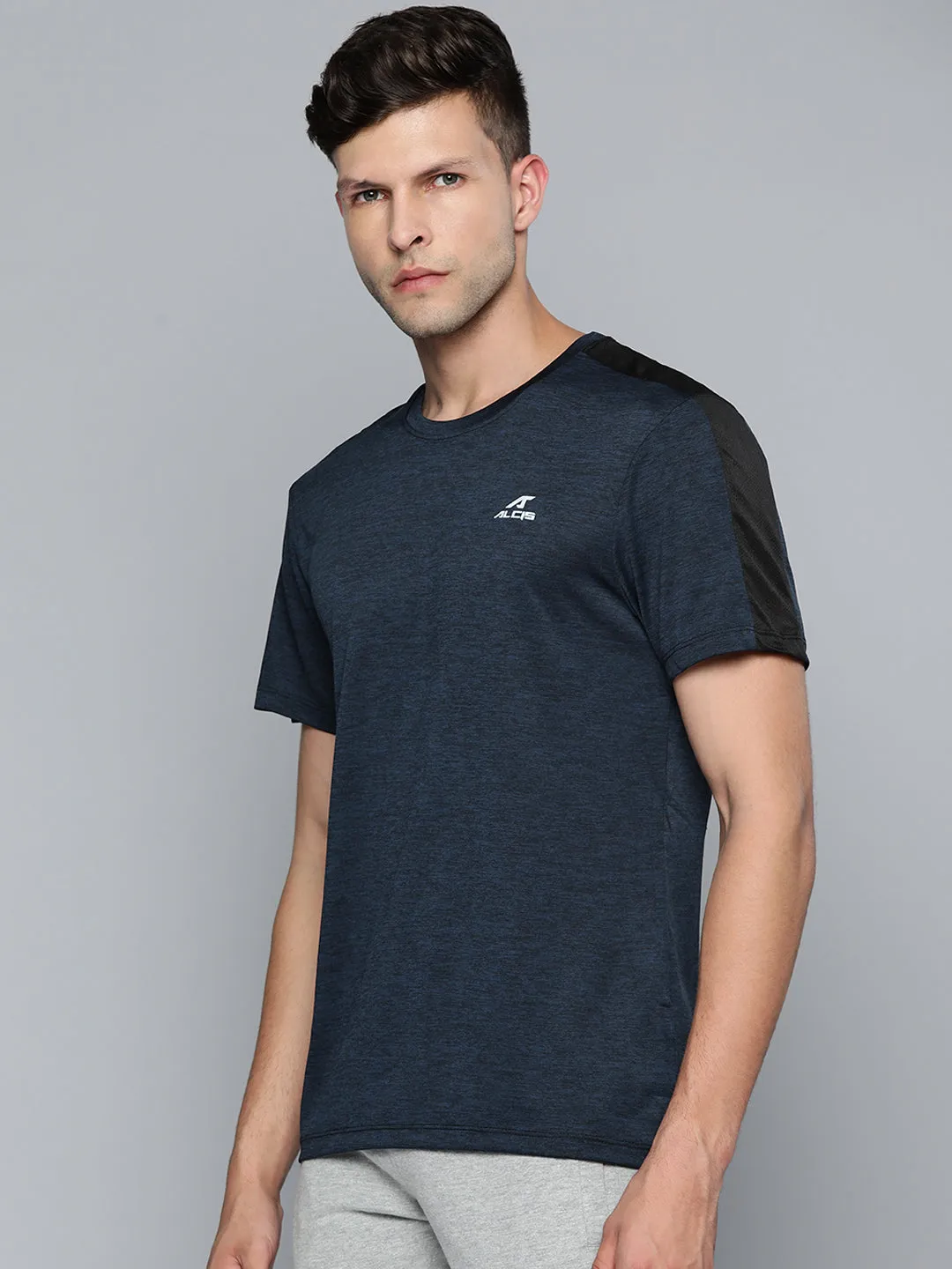 Romance Fit Alcis Men Navy Blue T-shirt