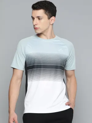 Light Wool Alcis Men Striped Dry Tech Slim Fit T-shirt