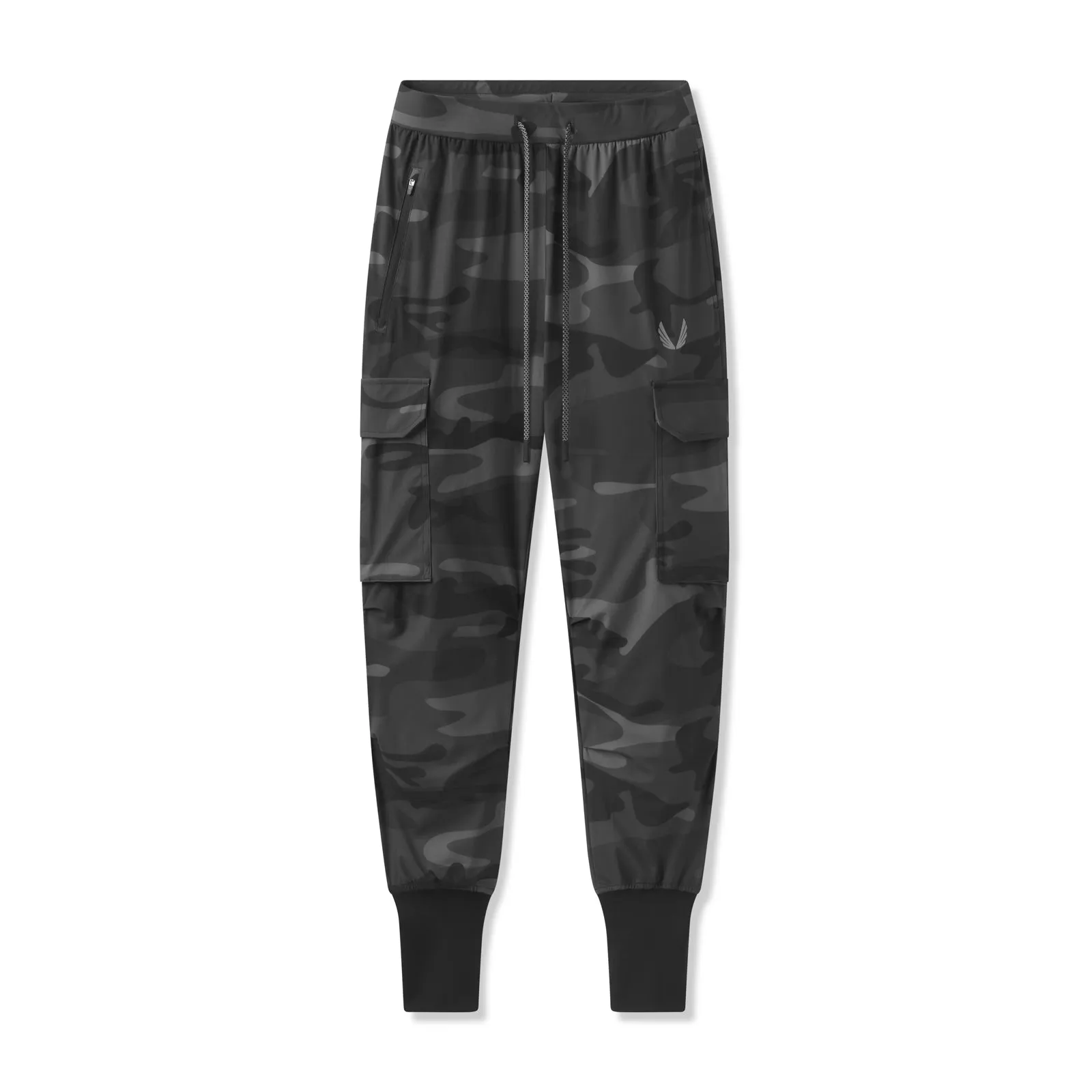 Compact Storage 0825. Tetra-Lite? Cargo High Rib Jogger - Black Camo "Reflective"