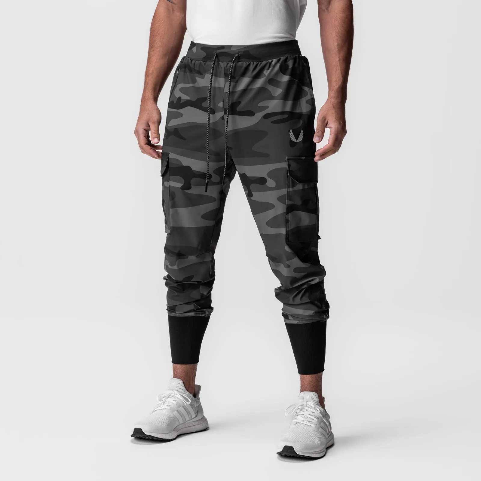 Core Cut Tailored Fit 0825. Tetra-Lite? Cargo High Rib Jogger - Black Camo "Reflective"
