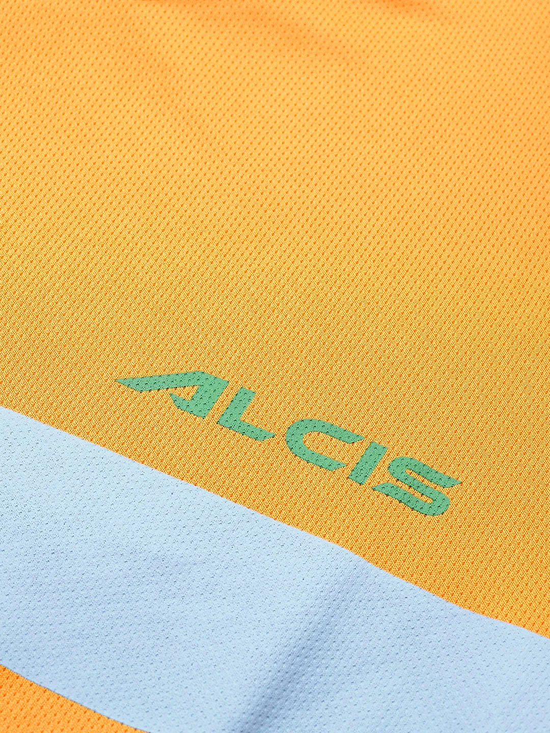 Alcis Men Yellow & Blue Striped Slim Fit T-shirt Flash Core Design Edge