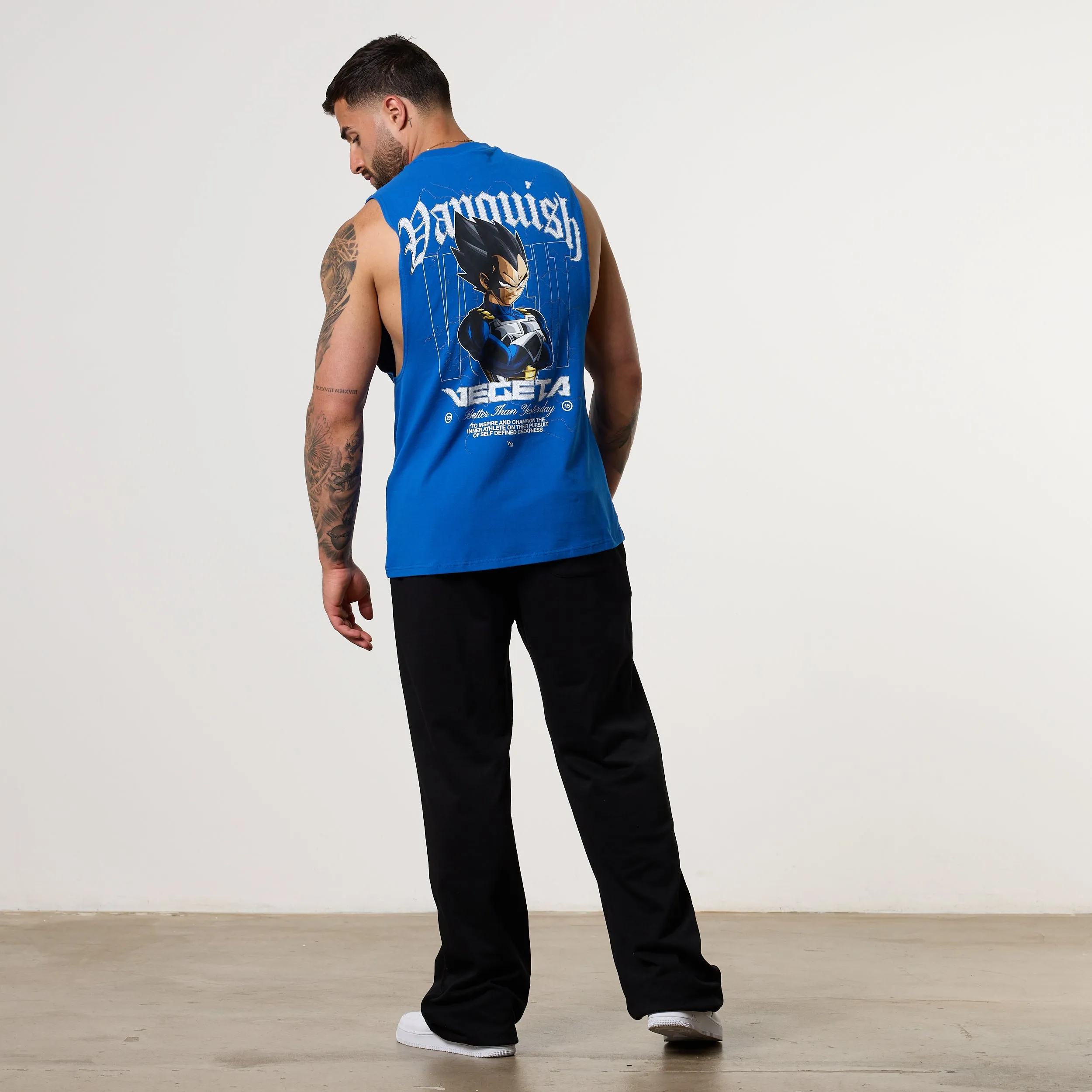 Stain Resistant EasyCareFinish Vanquish DBS Vegeta Blue Sleeveless T-Shirt