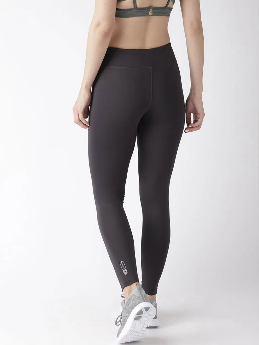 Alcis Women Charcoal Grey Solid Training Tights Airport Travel For Men Budget Friendly Skin Friendly