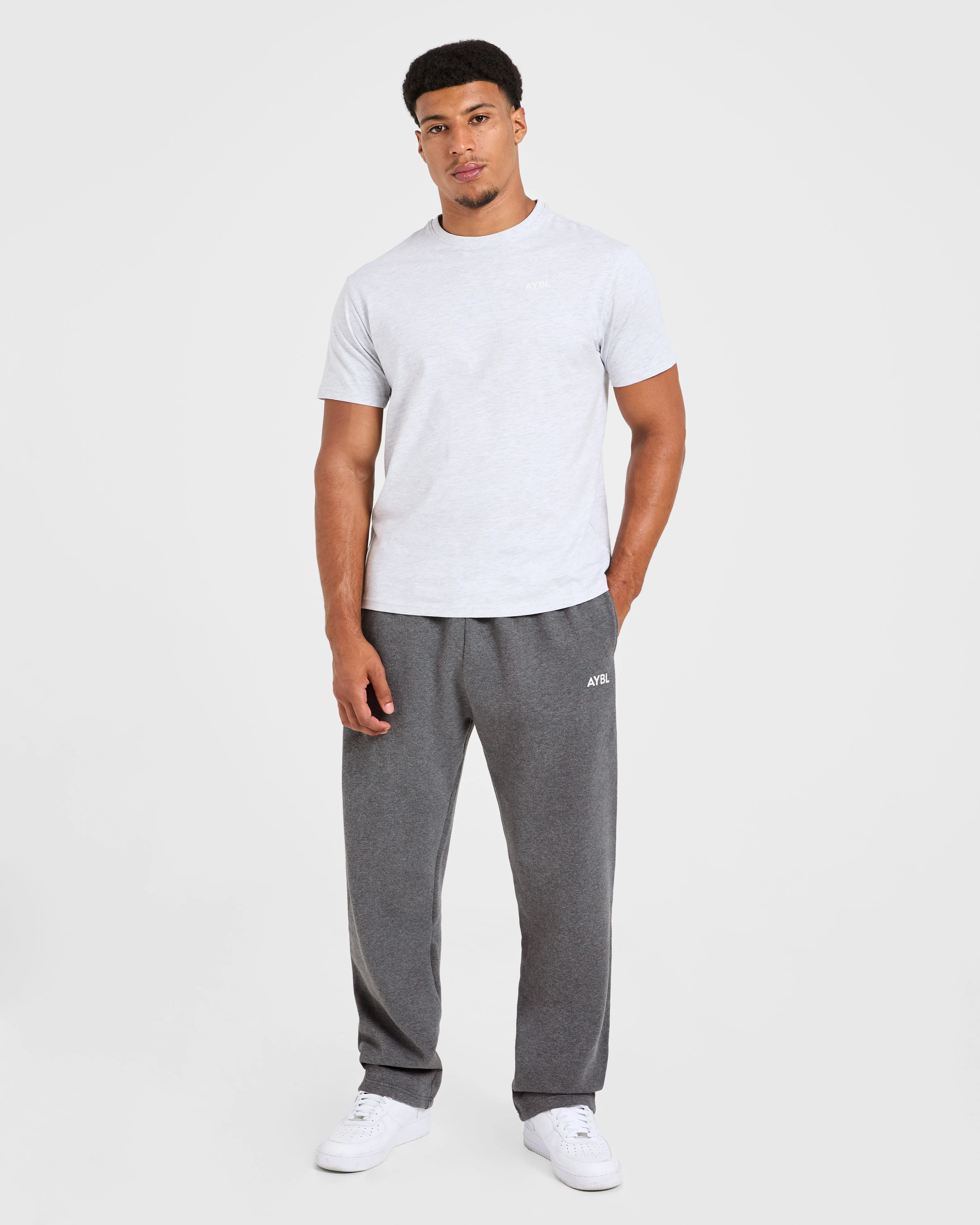 Water Resistant Multi-way wear Essential Oversized Straight Leg Joggers - Charcoal