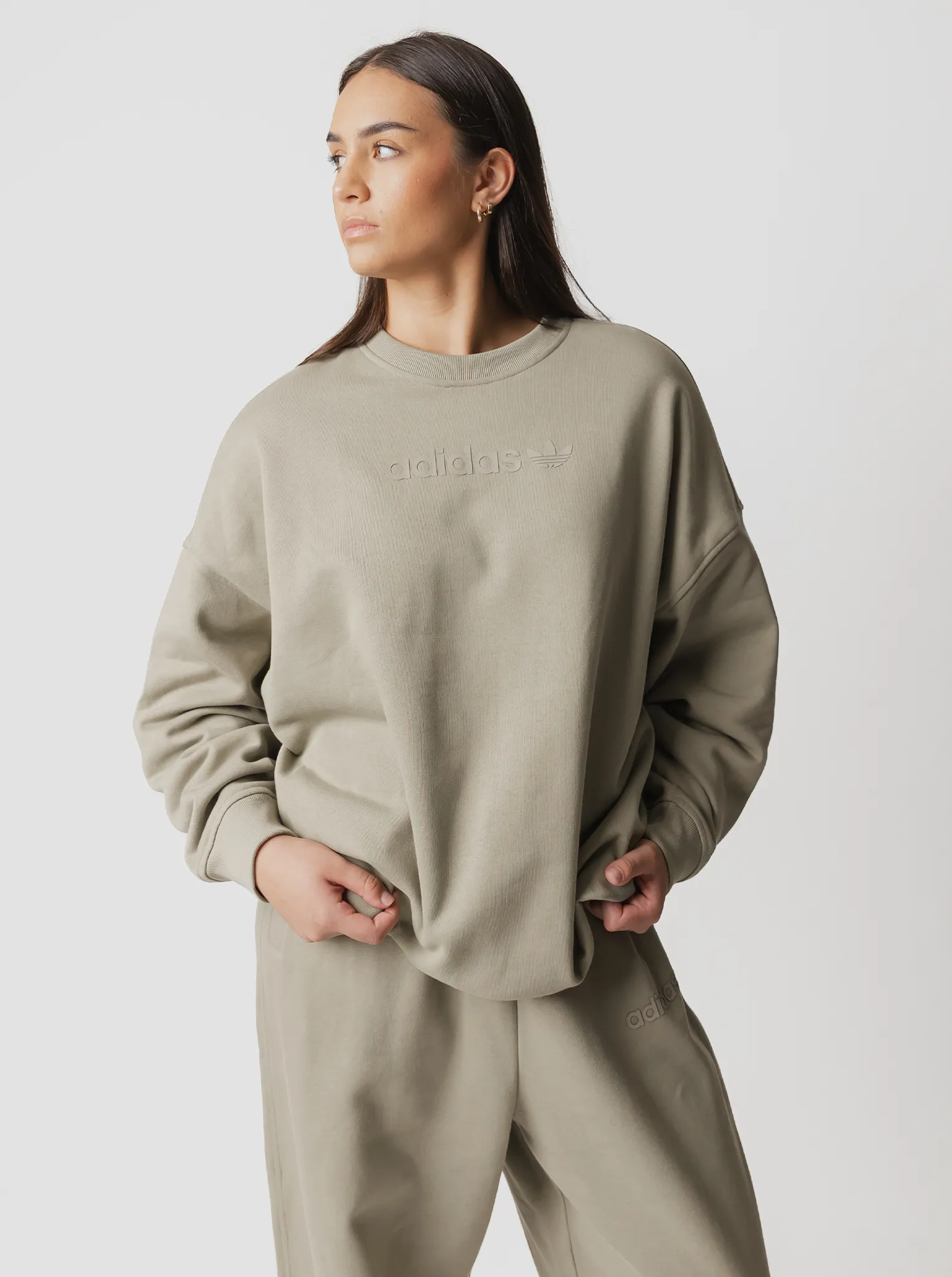 Essentials Linear Oversized Crew Sweatshirt school wear