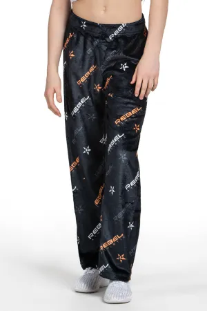 Tangle Free Cuffs Low Maintenance Plush Lounge Pant in Tangerine Rebel Level