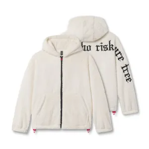 Hiking wear 0887. Sherpa Recovery Full Zip Hoodie - Ivory Cream/Black