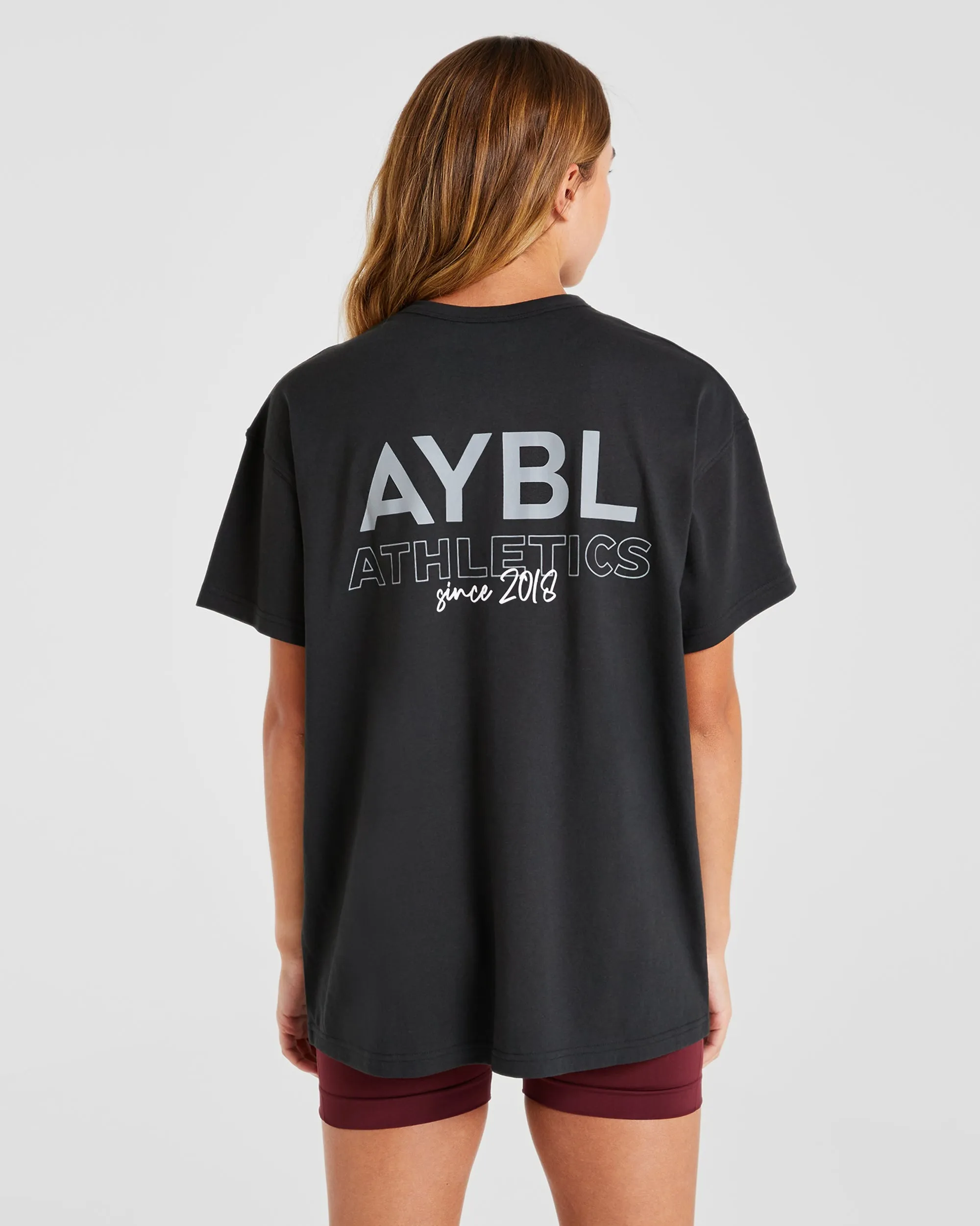 OdorControlTreatment AYBL Athletics Oversized T Shirt - Black LightweightComfort Core Essential