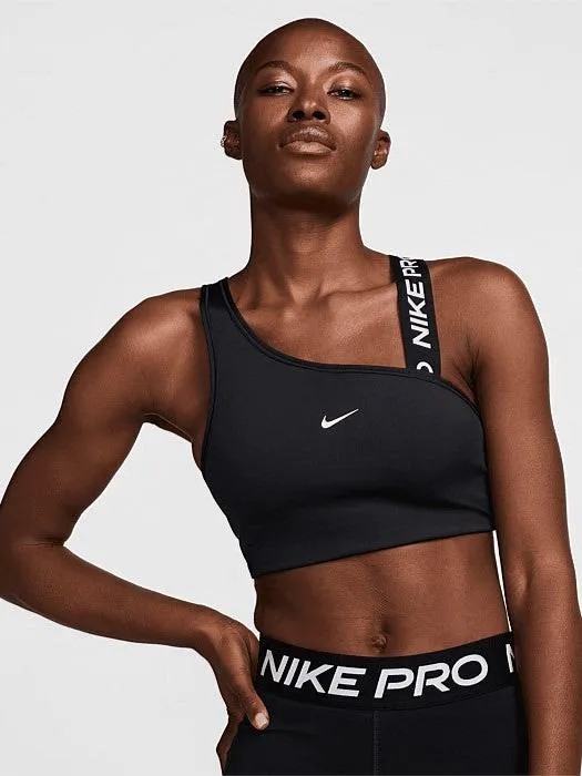 Cool Comfort UPF Sun Protection Pro Swoosh Asymmetrical Medium-Support Padded Sports Bra