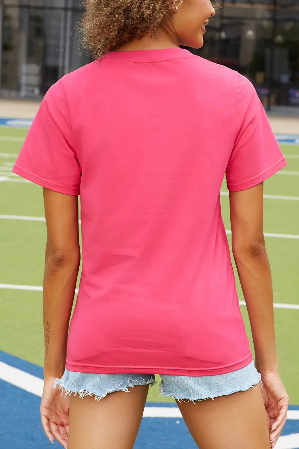 Festival Air Airtight Zipper America's Sweethearts Tee in Pink