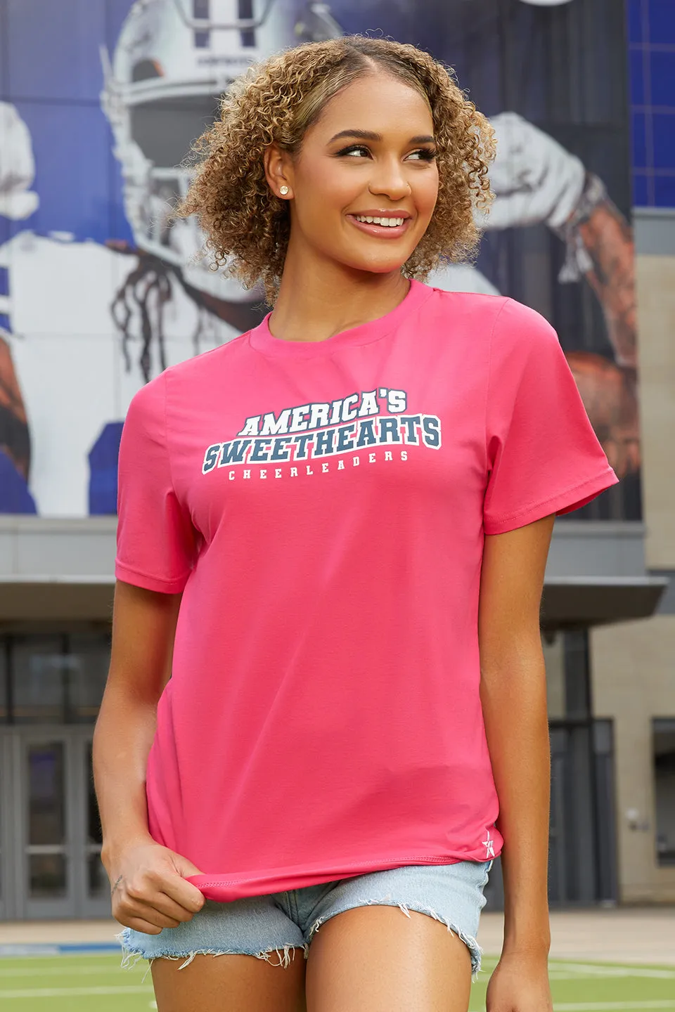 America's Sweethearts Tee in Pink Lightweight insulation