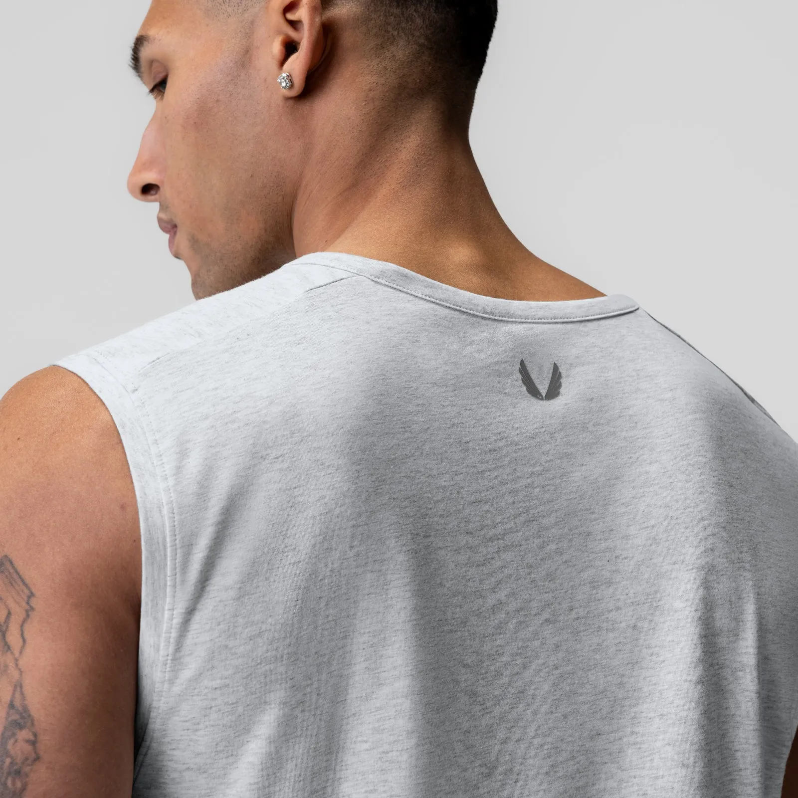 1060. Creora? Cotton Modal Cutoff Tank - Heather Grey Precision - engineered