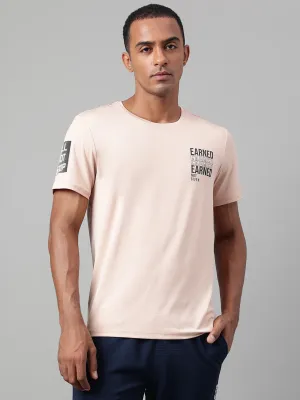 Alcis Men's Printed Gold Anti-Static Drytech  Slim-Fit Training Tee Green Soul