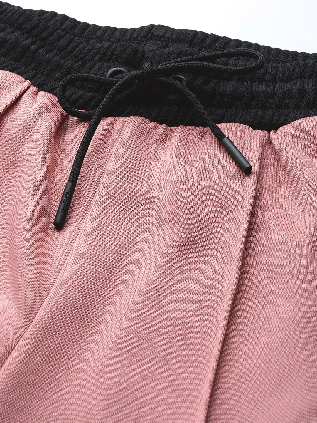 Women Dusty Pink Solid Slim Fit Gym Joggers Embroidered Detail