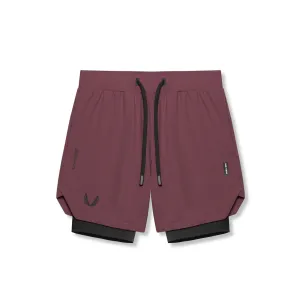 Rough texture 0866. Tetra-Lite? 7" Liner Short - Plum "Wings"/Black