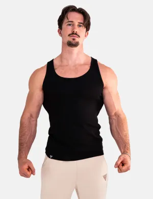 Seamless construction Rib Tank Top Men