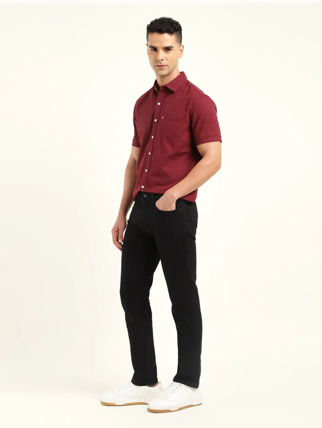 Men's 511 Black Slim Fit Mid Rise Jeans On-the-Go Look Quick Dry Weave Technology