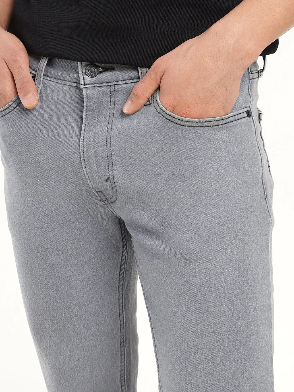 Men's 511 Grey Slim Fit Mid Rise Jeans Loose Outdoor Adventure Work Meeting