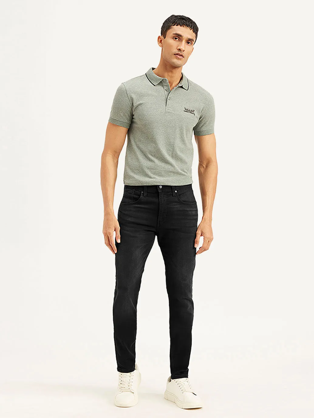 Relaxed Look Men's 512 Black Slim Tapered Fit Mid Rise Jeans