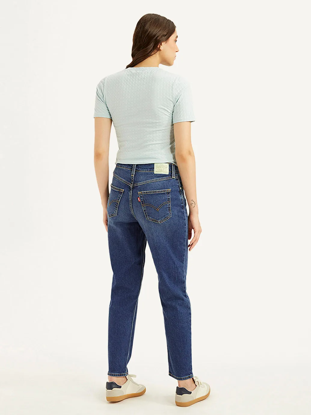 Couple Look Elegant Summer Vibes Casual Friday Elegant Casual Women's 80s Mom Blue Loose Fit High Rise Jeans