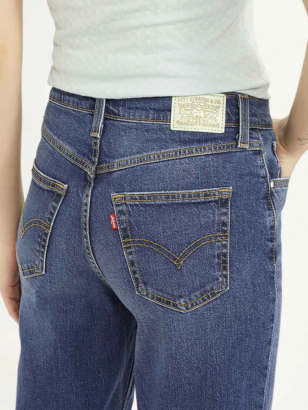 Women's 80s Mom Blue Loose Fit High Rise Jeans Casual Classic Easy Style