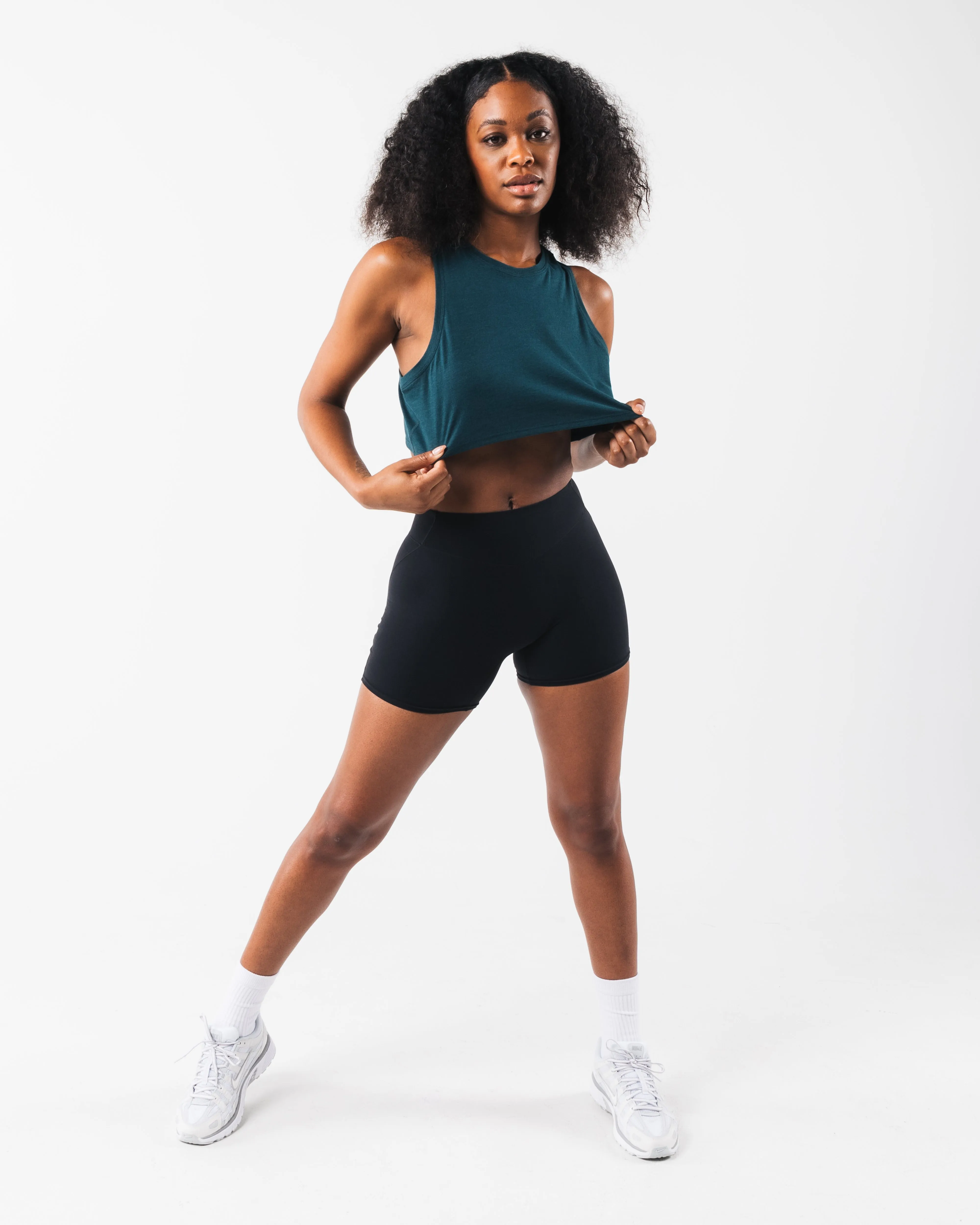 Roll Resistant Collar LDB Muscle Tank - Dark Cyan