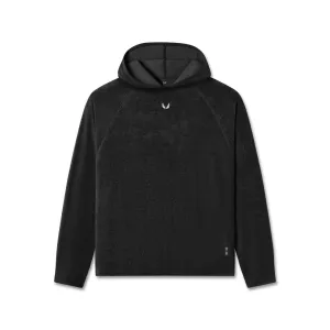 Outdoor Activity Faded Wash Effect 1054. Towel Terry Reversible Hoodie - Black