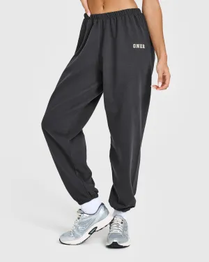 Lightweight Joggers with Printed Logo | Coal AntiStatic Fiber Blend Indoor Comfort StaticDissipativeFabric