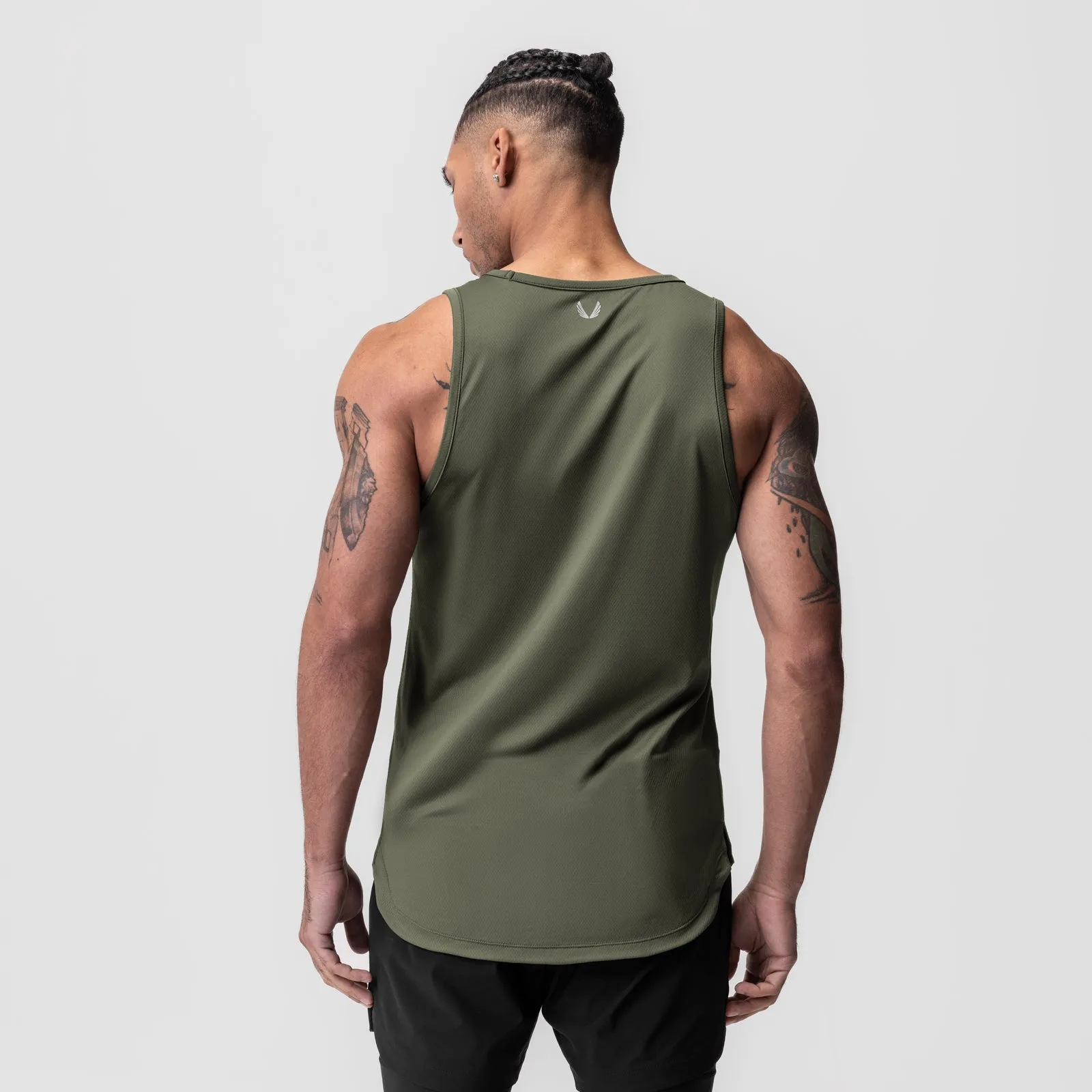Breathable Mesh Panels 0830. AeroSilver? Tank Top - Olive