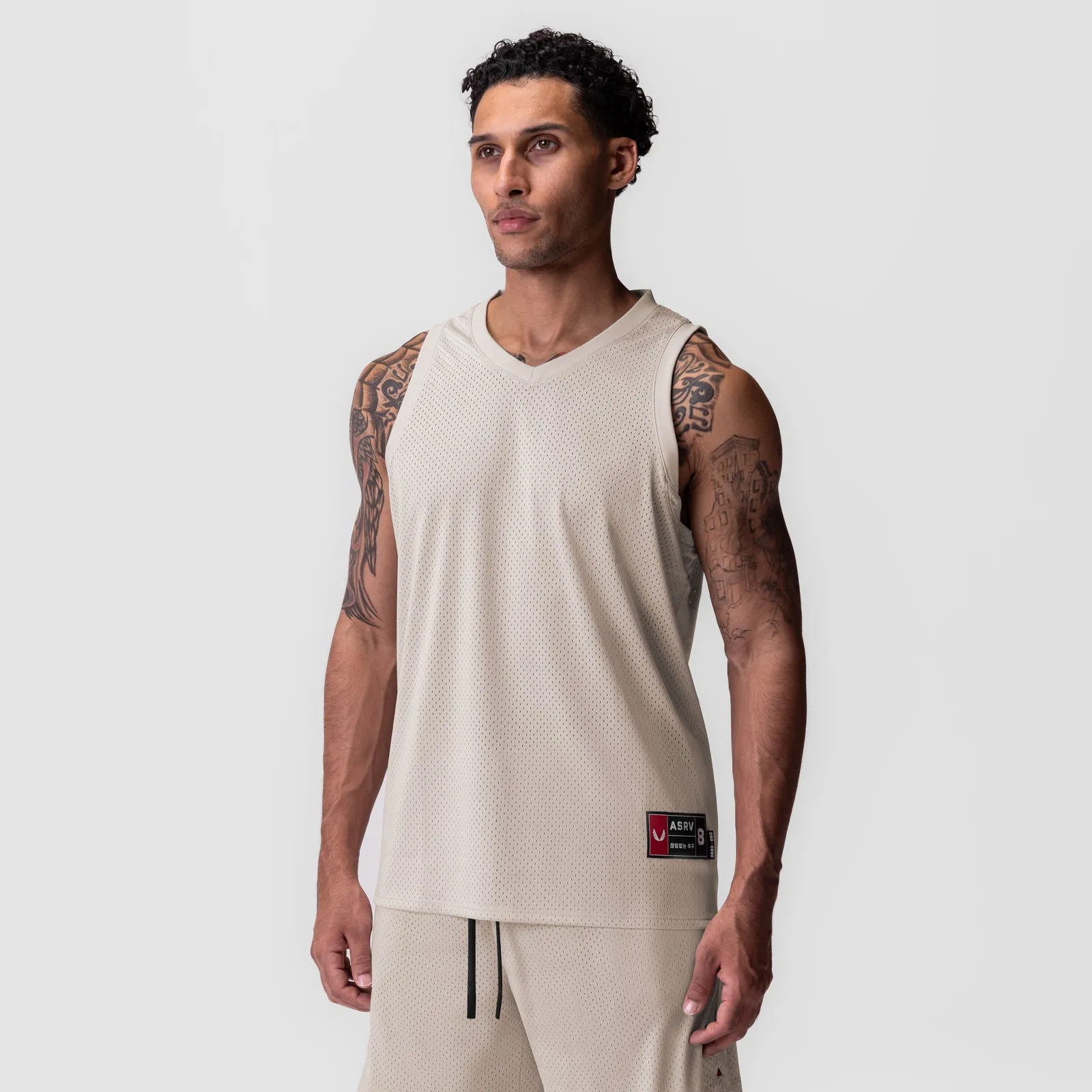 Breathable Mesh Panels 0990. Ion-Mesh Basketball Jersey - Chai