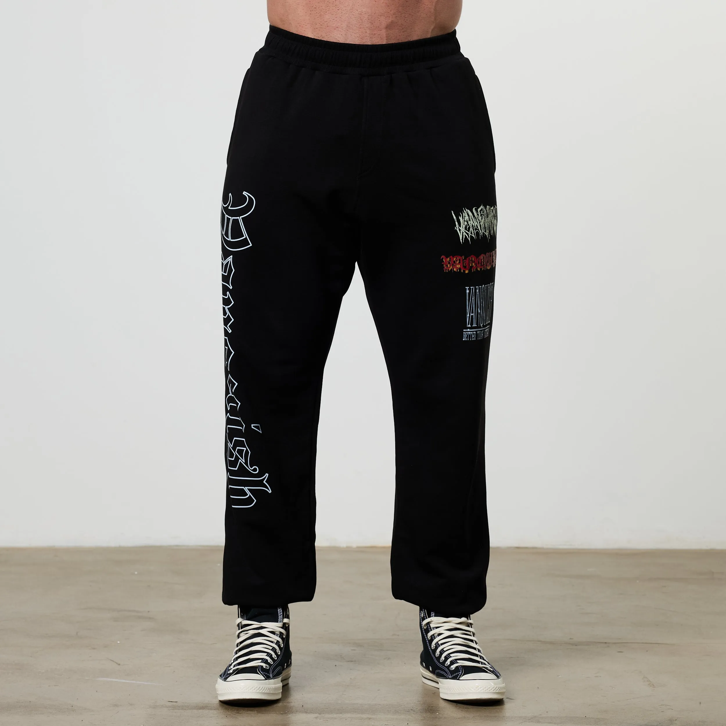 Vanquish Olympus Black Oversized Sweatpants Compact Packability