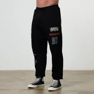 Active Wear No Gap Waist Vanquish Olympus Black Oversized Sweatpants