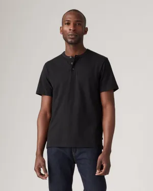 Levi's? S/S Housemark Henley - Mineral Black Stylish Touch