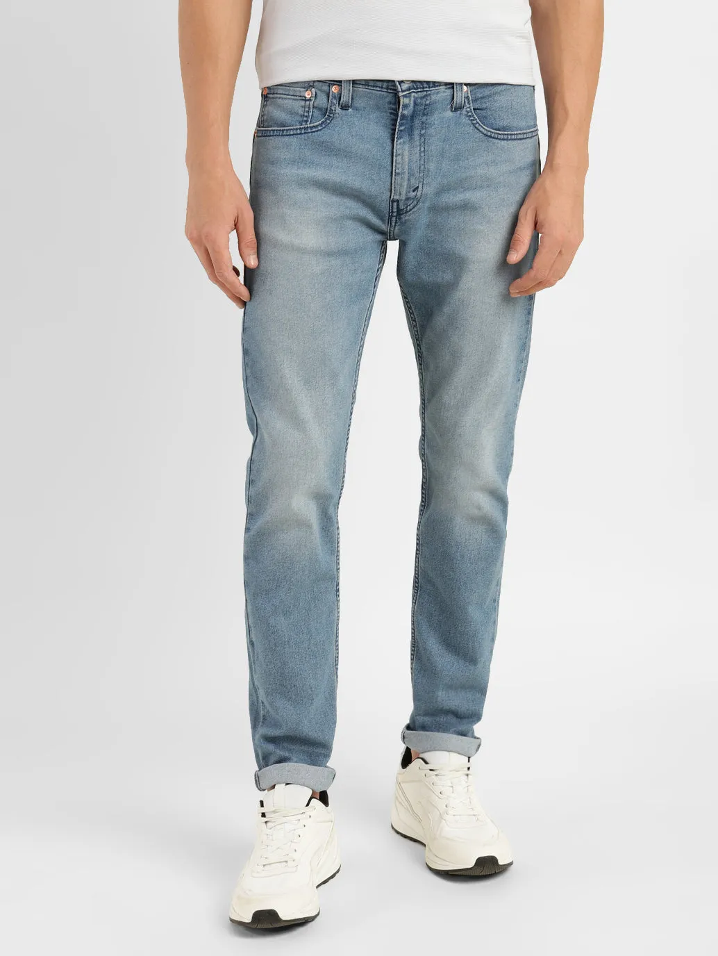 Casual Cool Neat Look Men's 512 Blue Slim Tapered Fit Mid Rise Jeans