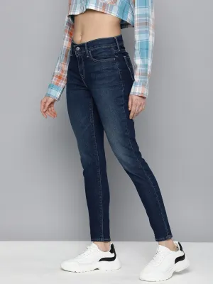 Urban appeal Women's 710 Blue Skinny Fit Mid Rise Jeans