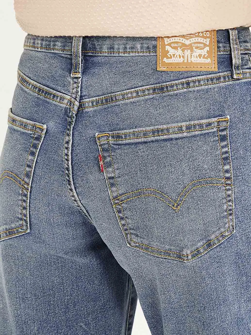 Women's 94 Blue Baggy Fit Mid Rise Jeans Comfortable clothing