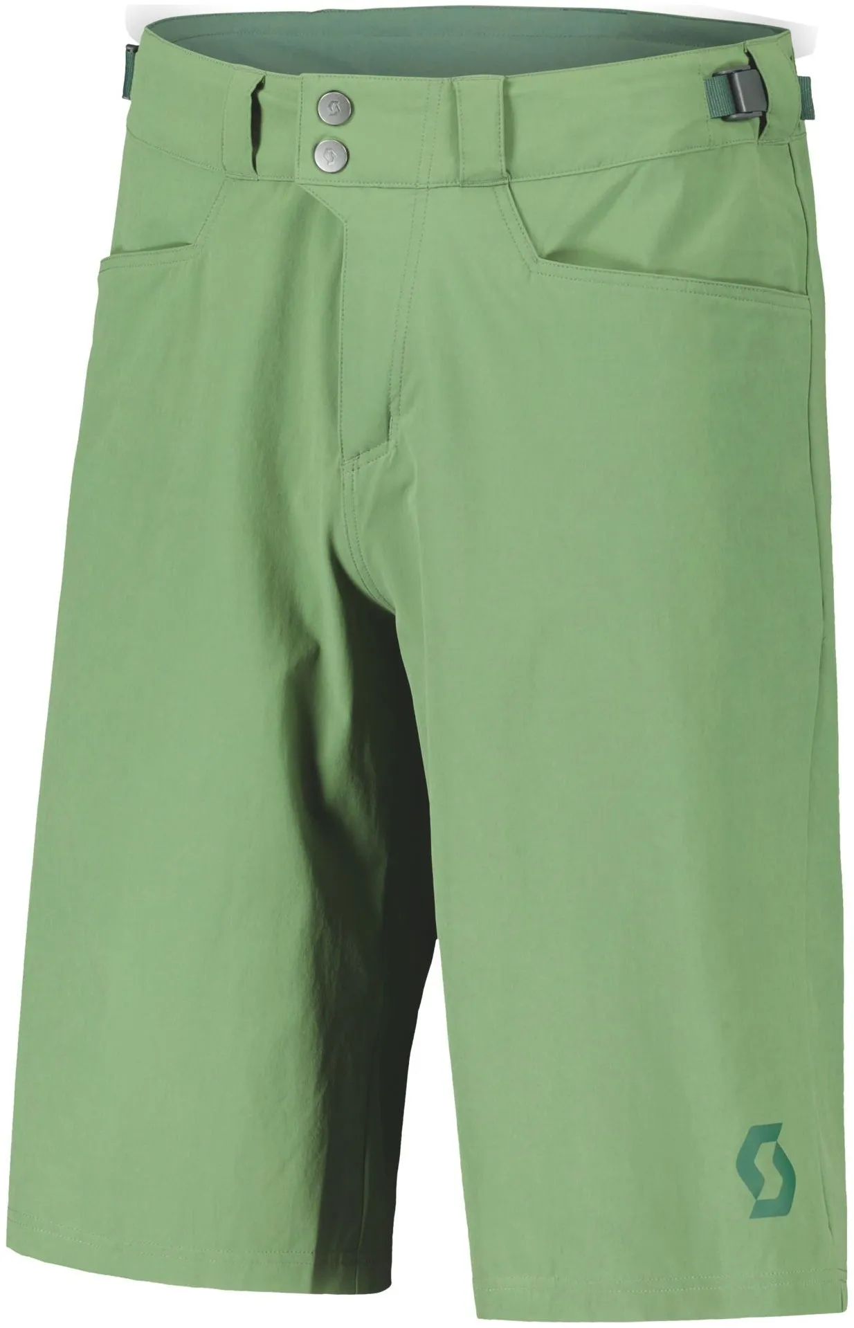 Scott Trail Flow Padded Mens Cycling Shorts - Green Daywear dress shirt