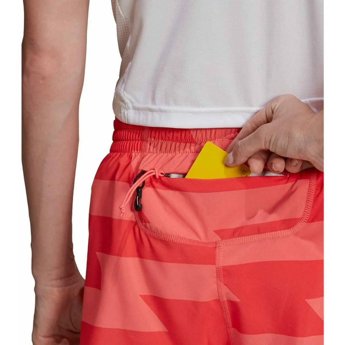 Flex Waist System Warm Weather Wear adidas Run Fast 3 Inch Split Womens Running Shorts - Pink