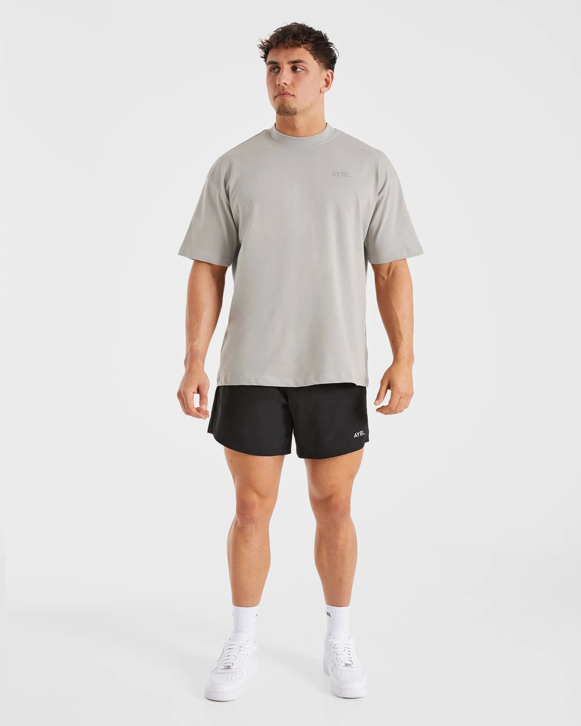 Recycled Polyester Essential Oversized T Shirt - Fog