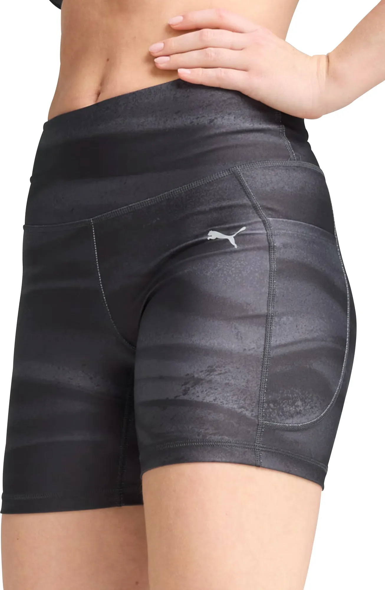 MeshVentilation Compression Lining Puma Velocity 5 Inch Womens Short Running Tights - Black