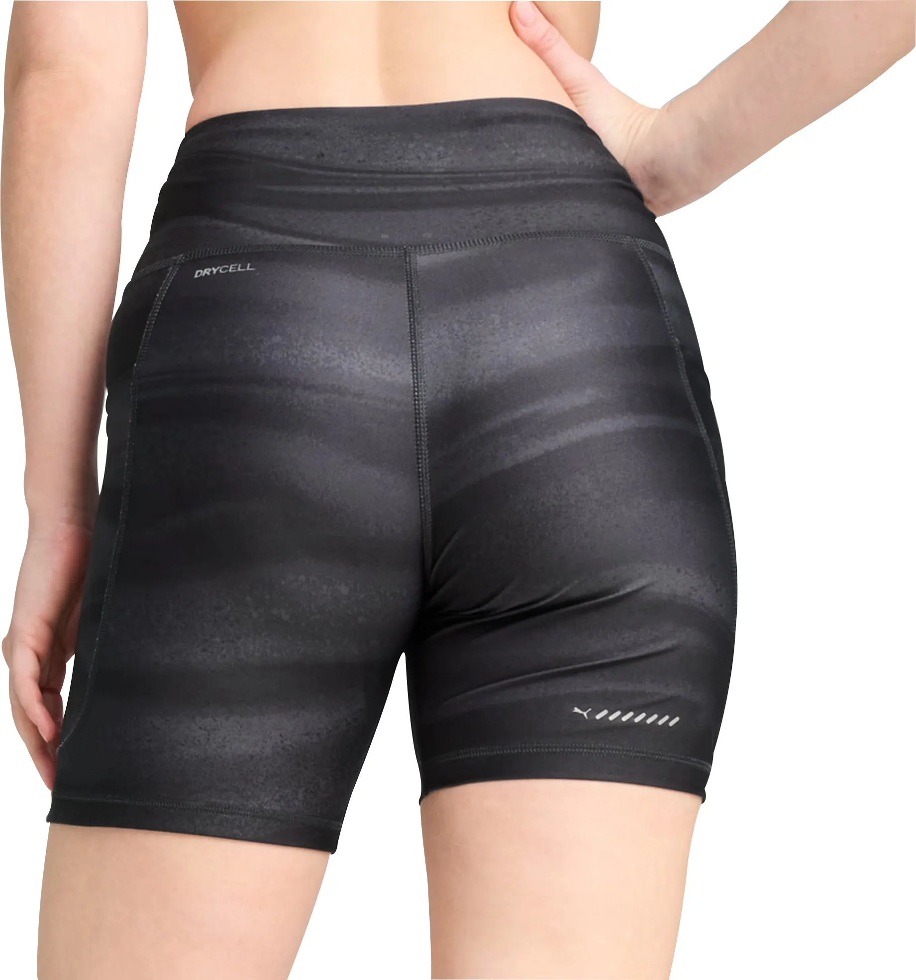 Puma Velocity 5 Inch Womens Short Running Tights - Black Cotton Blend Everyday Comfort