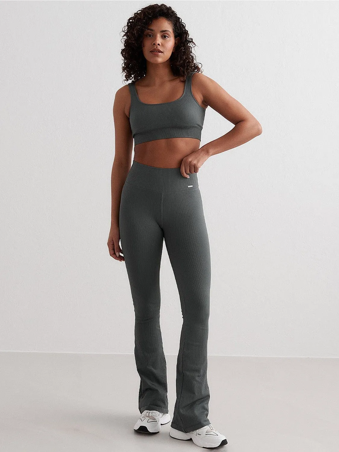 campers Sage Ribbed Seamless Bra