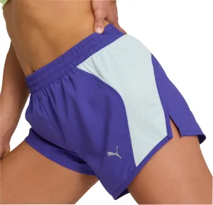 Puma Run Favourite Velocity 3 Inch Womens Running Shorts - Blue Reflective Trim Detail