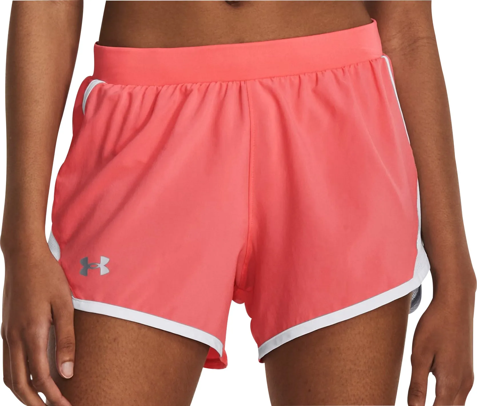 Day Trip Wear fade resistant color Under Armour Fly By 2.0 Womens Running Shorts - Pink