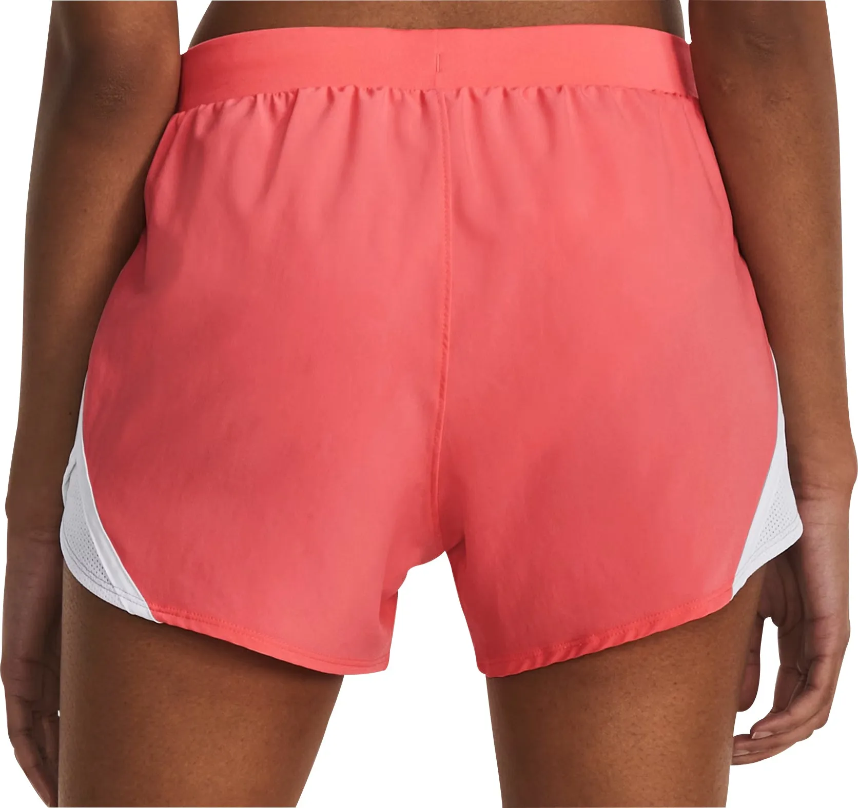 Under Armour Fly By 2.0 Womens Running Shorts - Pink FlexibleMobility Quick Pocket Access