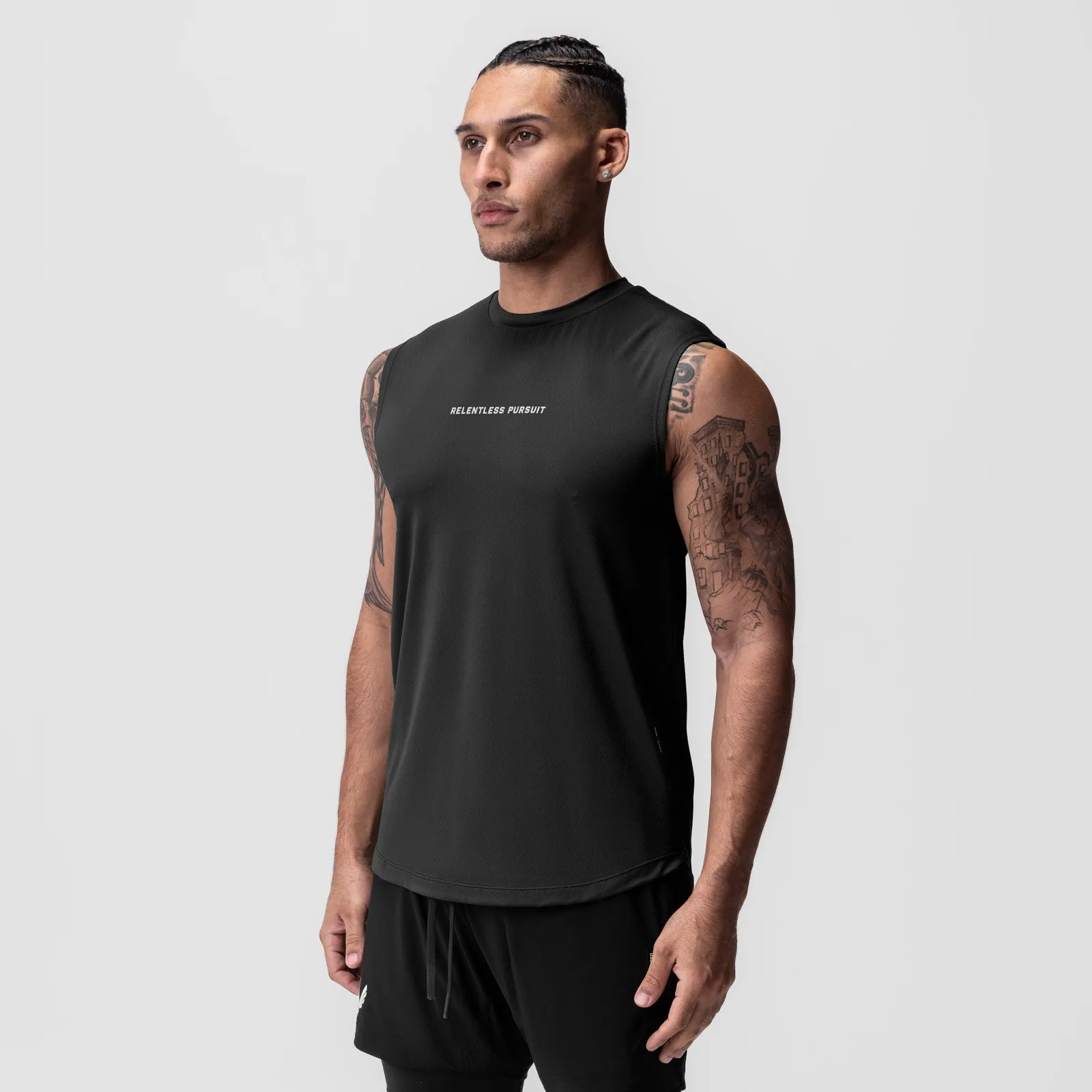 Training - worthy 0757. AeroSilver? Cutoff Tank - Black "RP"