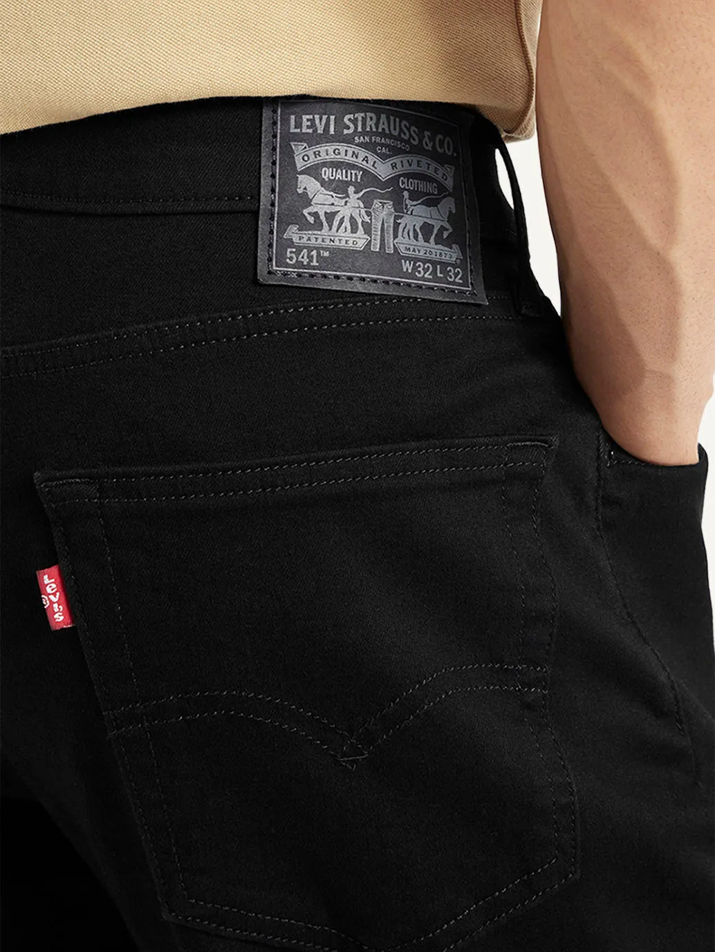 Sunny Vibes Office Wear Men's 541 Black Athletic Tapered Fit Mid Rise Jeans
